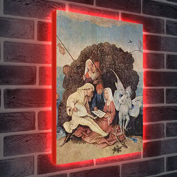 Лайтбокс световая панель - The Hay Wagon (Detail). Иероним Босх