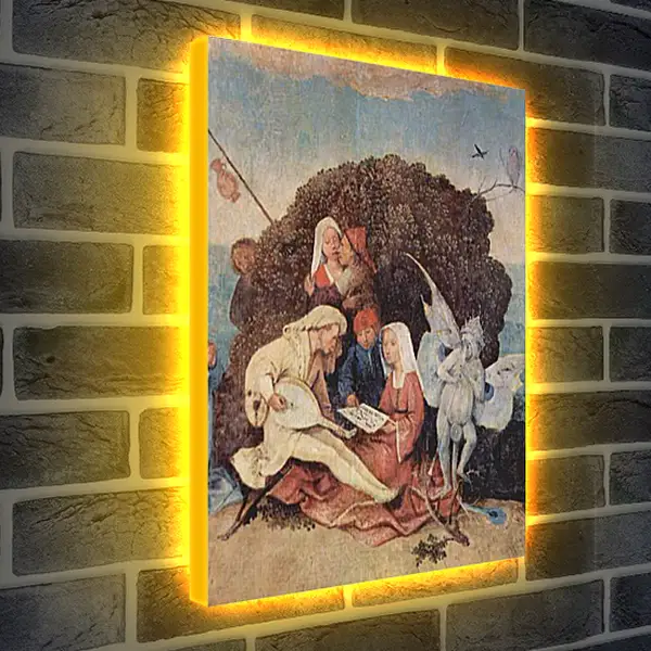 Лайтбокс световая панель - The Hay Wagon (Detail). Иероним Босх