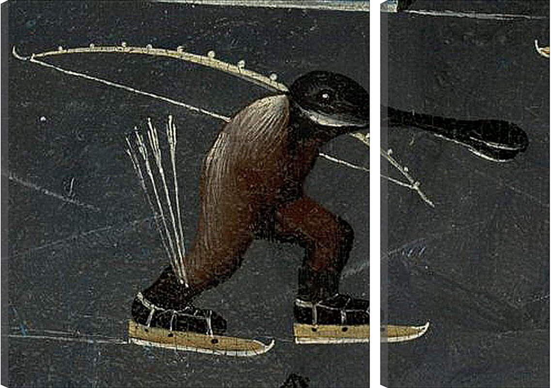 Модульная картина - Skating monster. Иероним Босх
