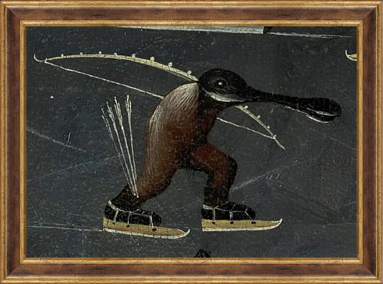 Картина в раме - Skating monster. Иероним Босх