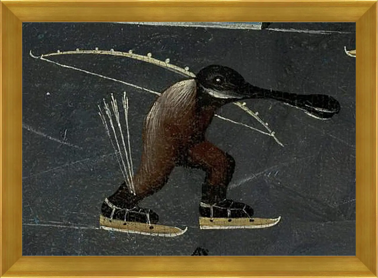 Картина в раме - Skating monster. Иероним Босх