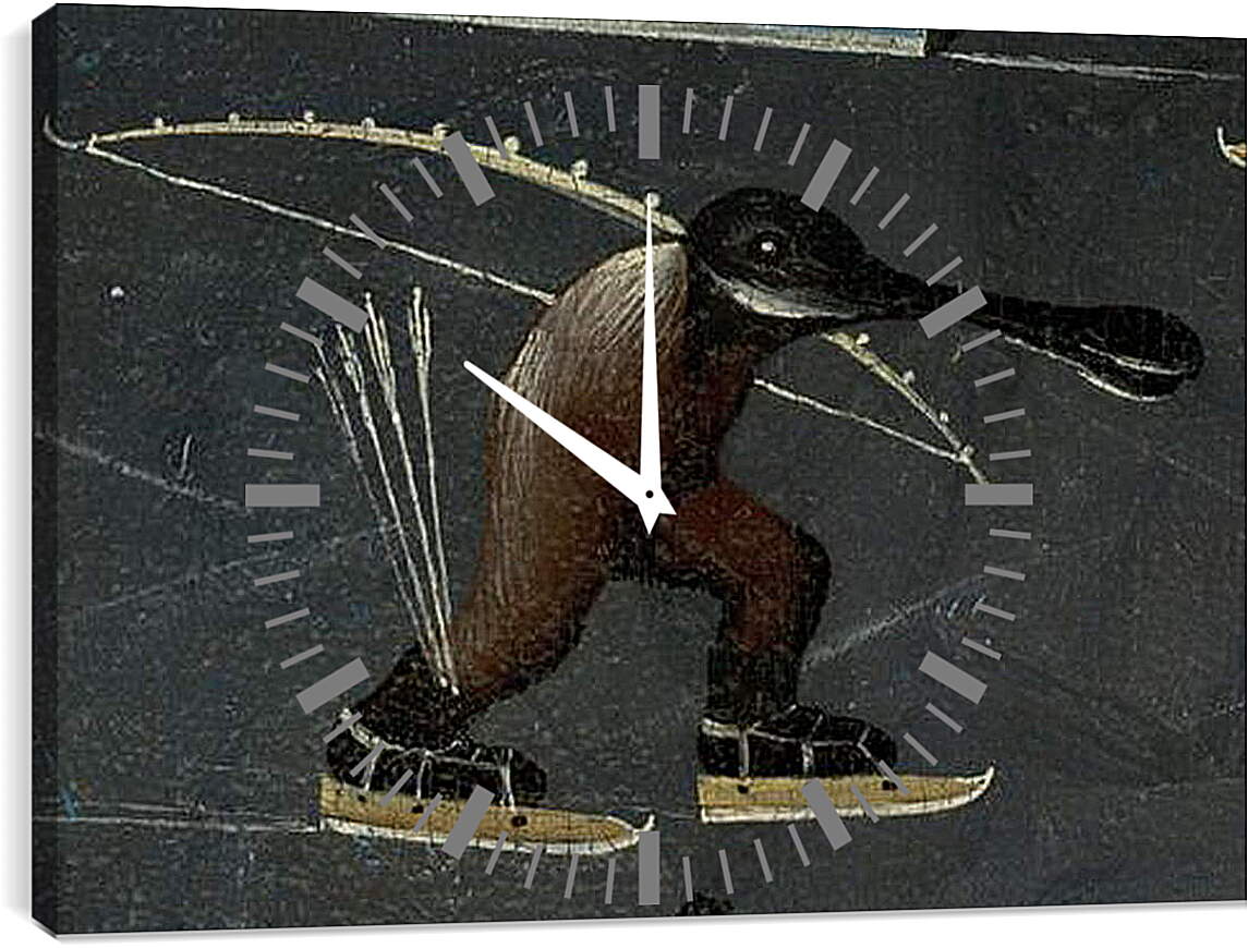 Часы картина - Skating monster. Иероним Босх
