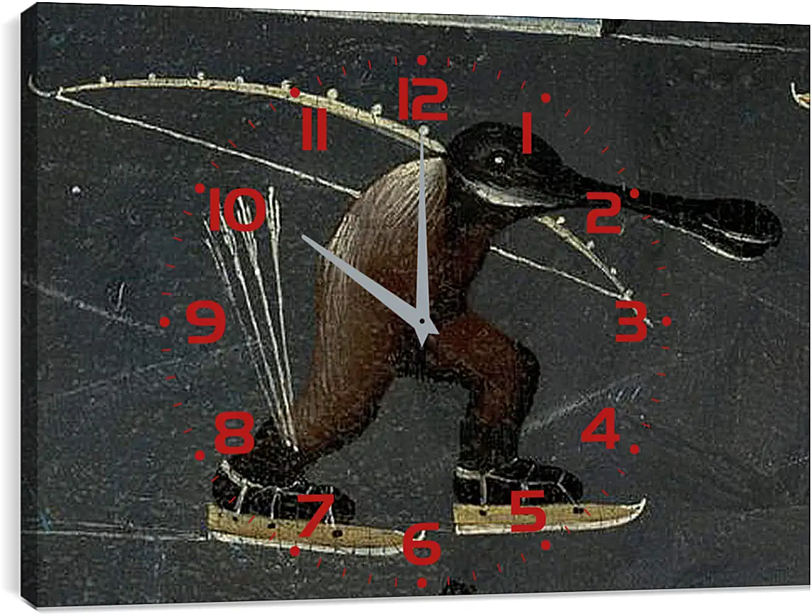 Часы картина - Skating monster. Иероним Босх