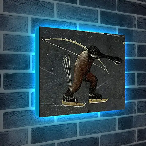Лайтбокс световая панель - Skating monster. Иероним Босх