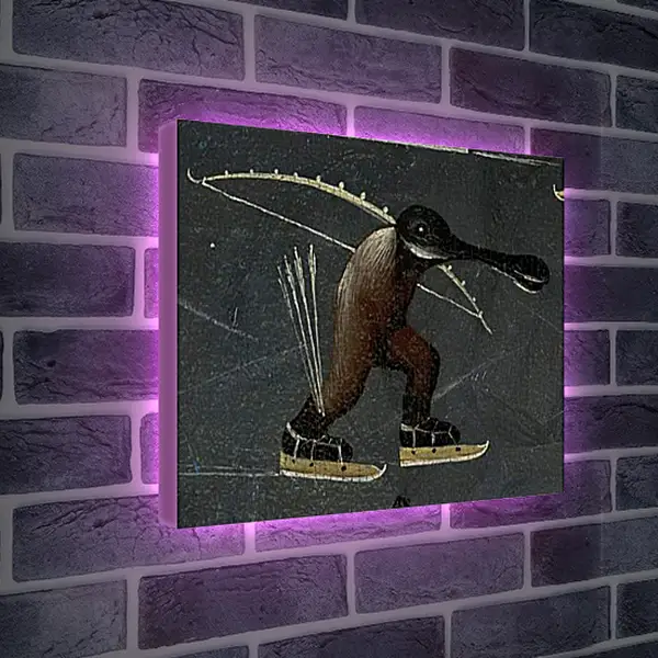 Лайтбокс световая панель - Skating monster. Иероним Босх