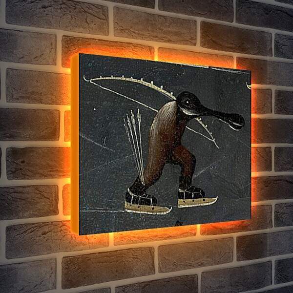Лайтбокс световая панель - Skating monster. Иероним Босх
