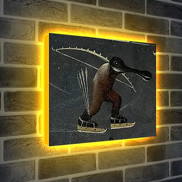 Лайтбокс световая панель - Skating monster. Иероним Босх