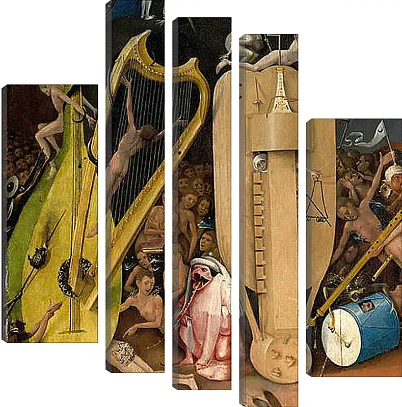Модульная картина - Musical instruments. Иероним Босх
