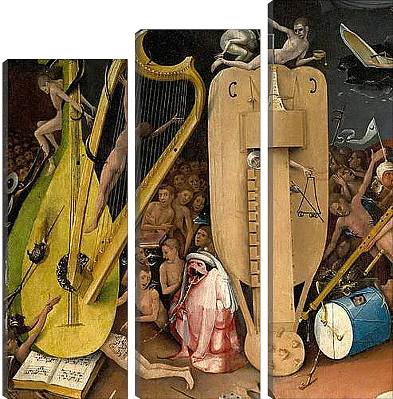 Модульная картина - Musical instruments. Иероним Босх