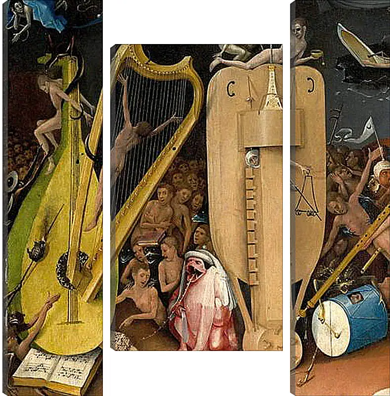 Модульная картина - Musical instruments. Иероним Босх
