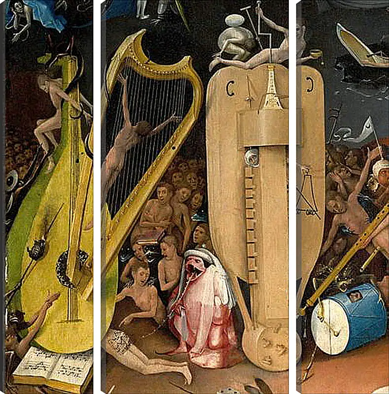 Модульная картина - Musical instruments. Иероним Босх