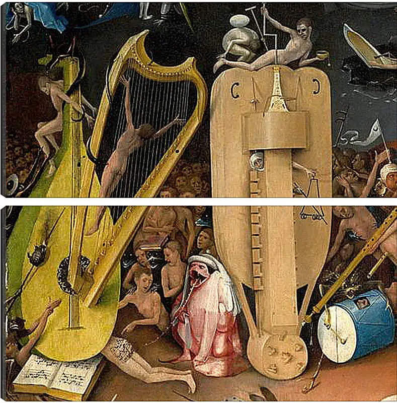 Модульная картина - Musical instruments. Иероним Босх