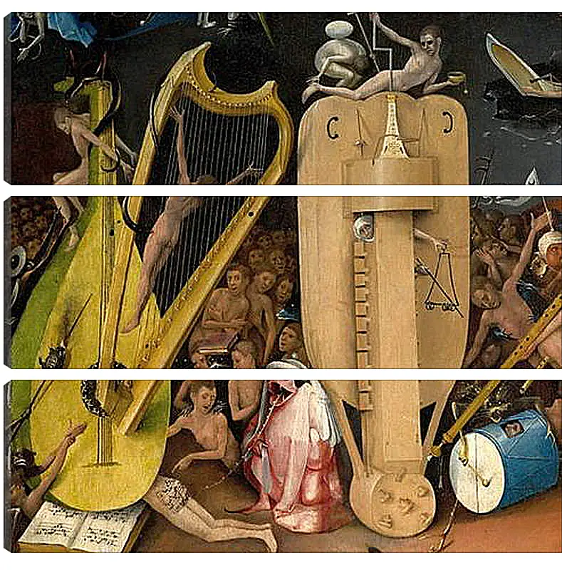 Модульная картина - Musical instruments. Иероним Босх