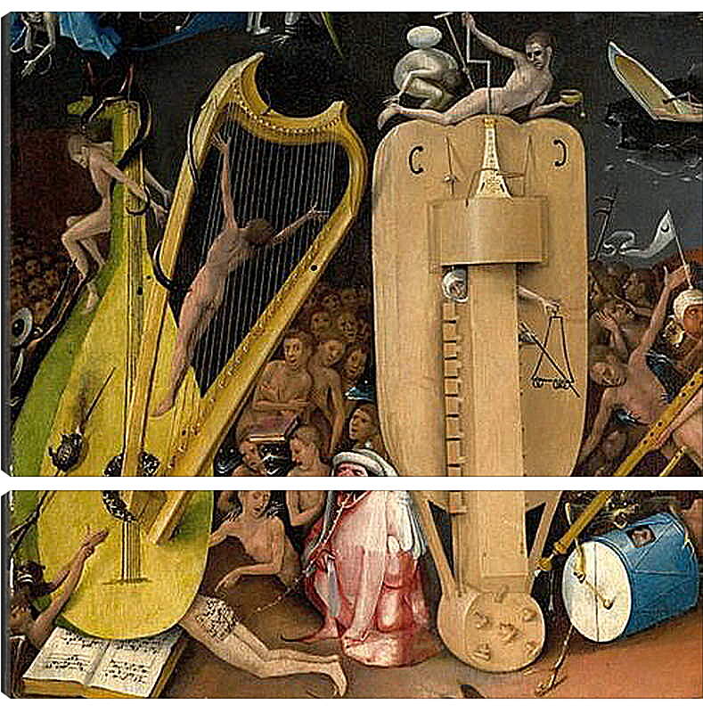 Модульная картина - Musical instruments. Иероним Босх
