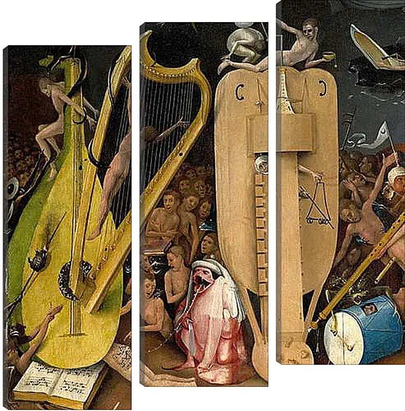 Модульная картина - Musical instruments. Иероним Босх