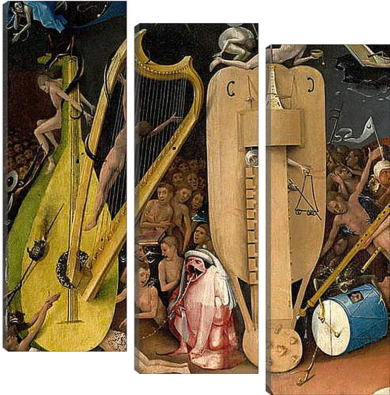 Модульная картина - Musical instruments. Иероним Босх
