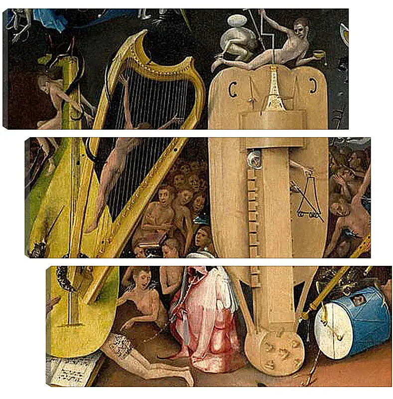 Модульная картина - Musical instruments. Иероним Босх