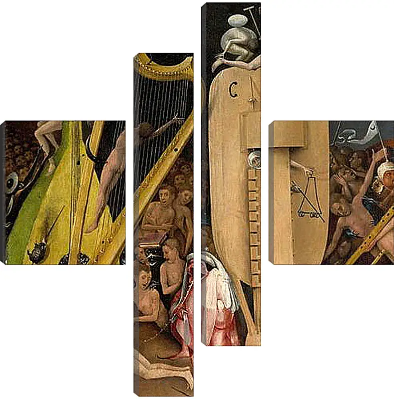 Модульная картина - Musical instruments. Иероним Босх