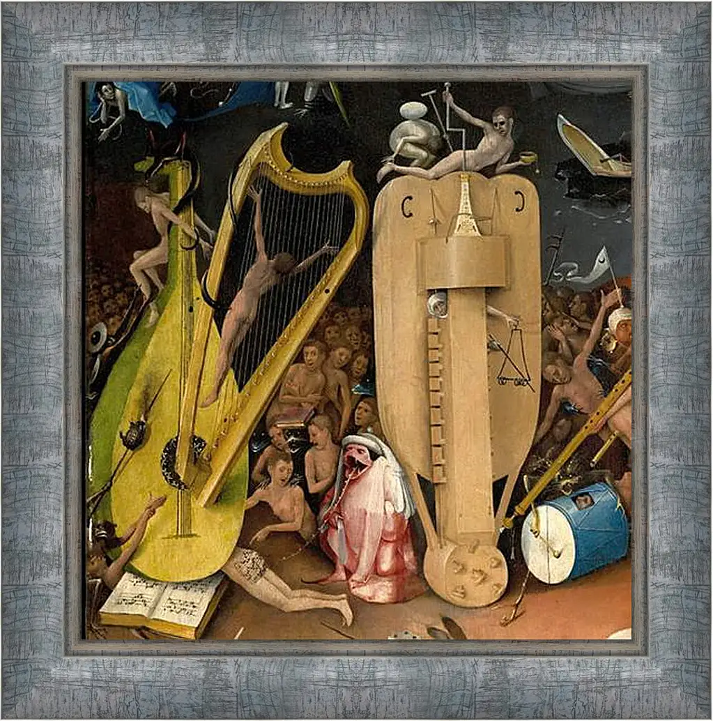Картина в раме - Musical instruments. Иероним Босх