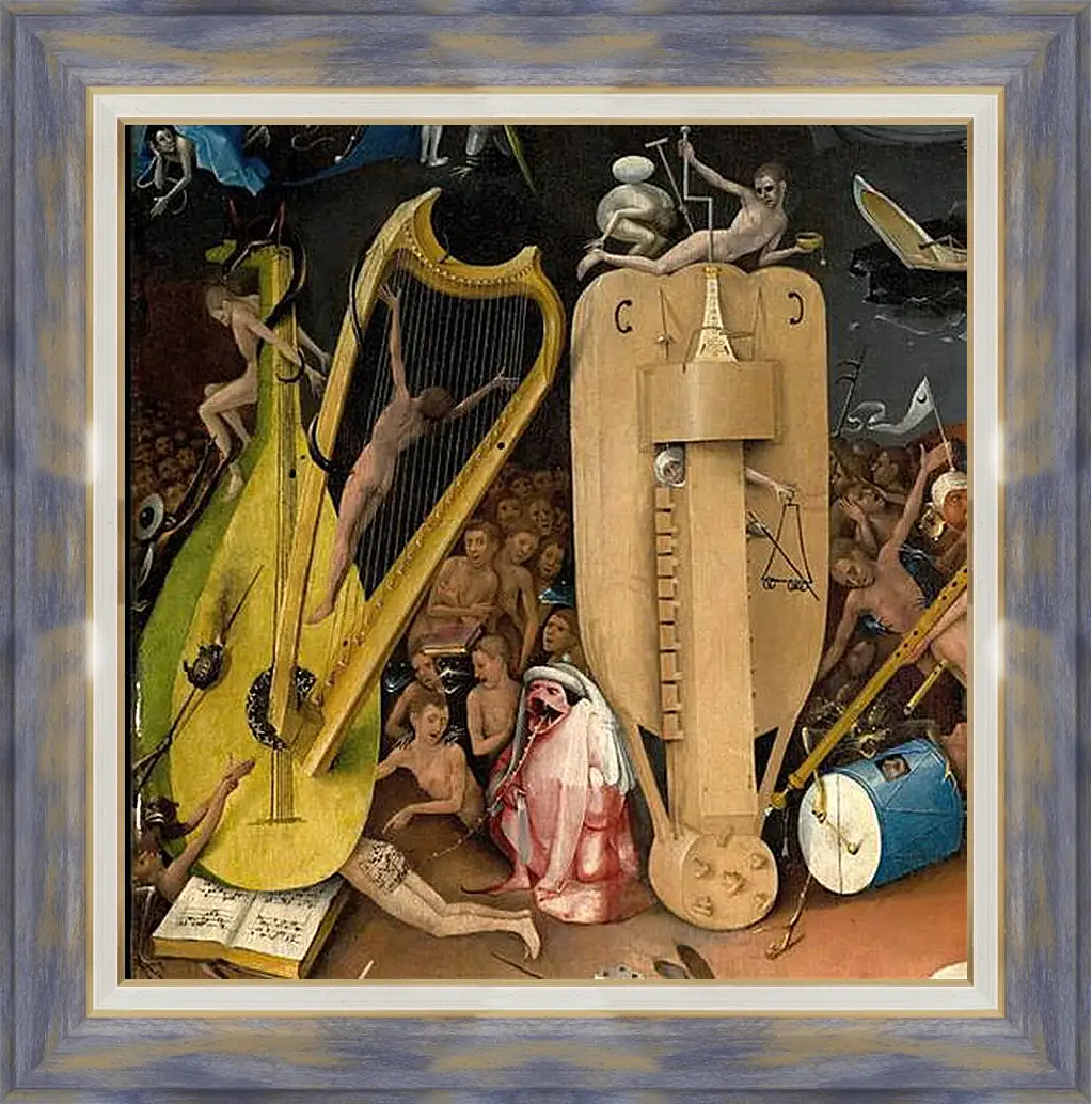 Картина в раме - Musical instruments. Иероним Босх