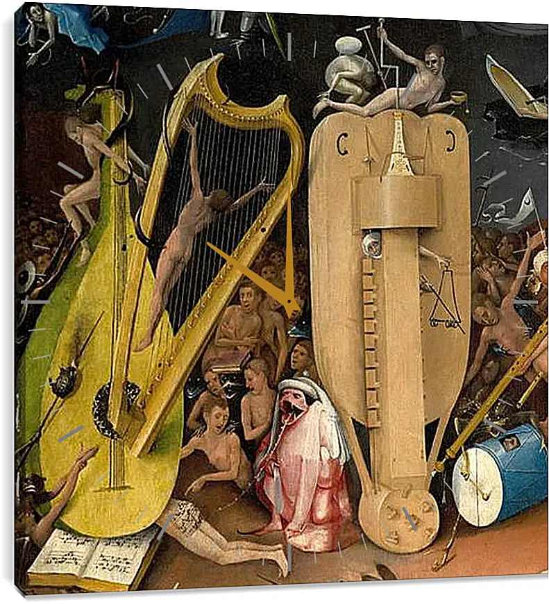 Часы картина - Musical instruments. Иероним Босх