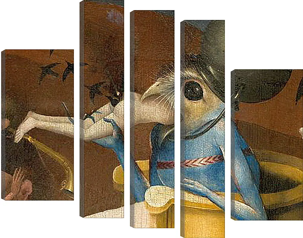Модульная картина - Bird-headed monster or The Prince of Hell - close-up head. Иероним Босх