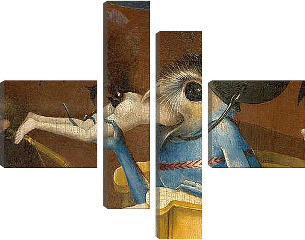 Модульная картина - Bird-headed monster or The Prince of Hell - close-up head. Иероним Босх
