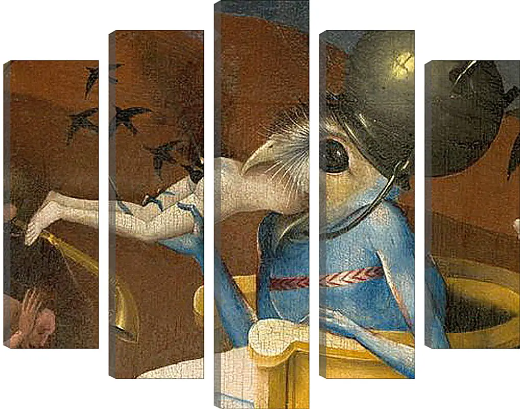 Модульная картина - Bird-headed monster or The Prince of Hell - close-up head. Иероним Босх