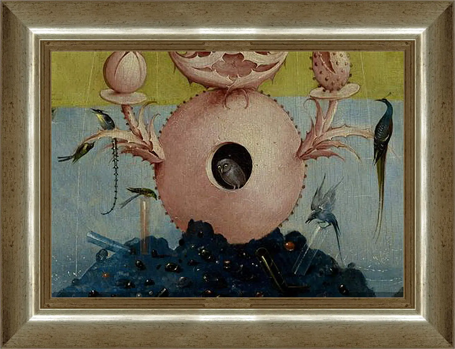 Картина в раме - Fountain Of Life with owl. Иероним Босх