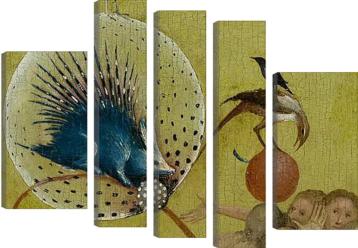 Модульная картина - The Garden of Earthly Delights, central panel porcupine. Иероним Босх