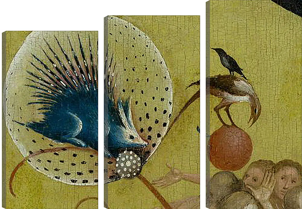 Модульная картина - The Garden of Earthly Delights, central panel porcupine. Иероним Босх
