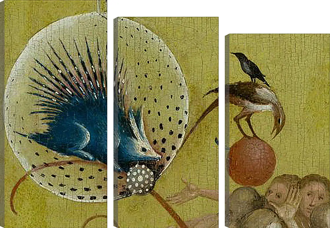 Модульная картина - The Garden of Earthly Delights, central panel porcupine. Иероним Босх