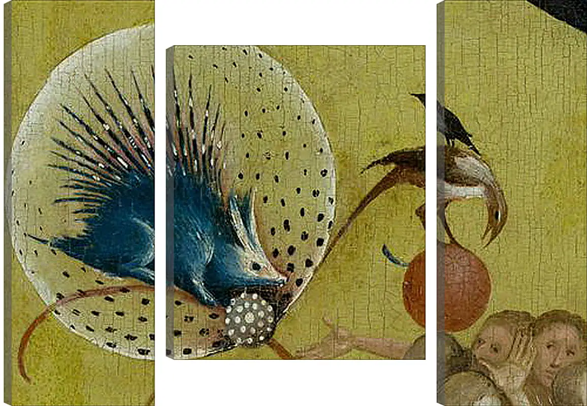 Модульная картина - The Garden of Earthly Delights, central panel porcupine. Иероним Босх