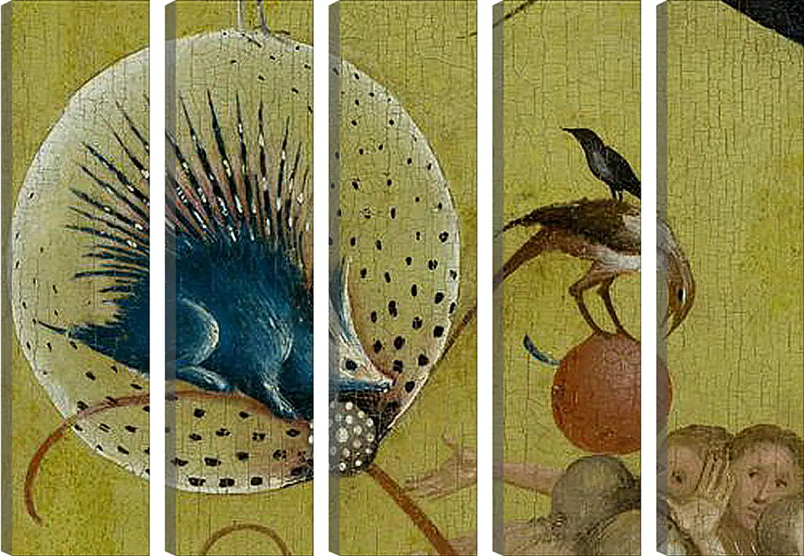 Модульная картина - The Garden of Earthly Delights, central panel porcupine. Иероним Босх
