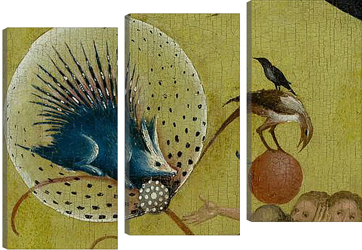 Модульная картина - The Garden of Earthly Delights, central panel porcupine. Иероним Босх