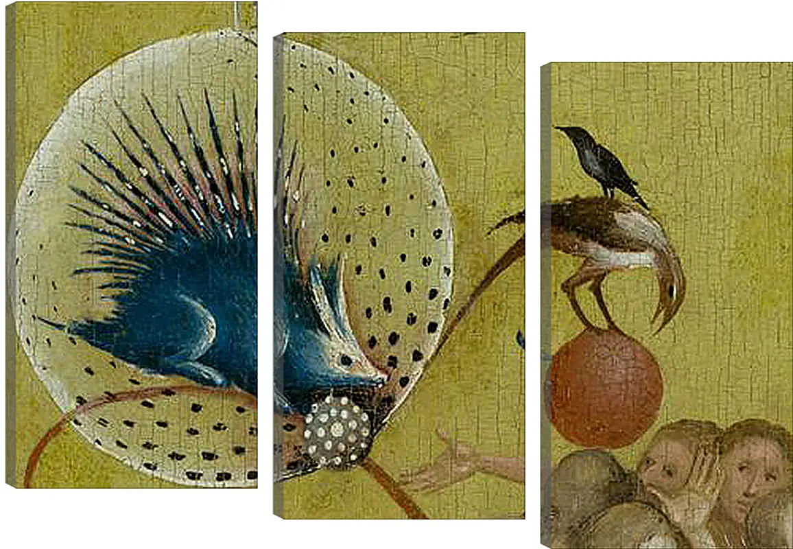 Модульная картина - The Garden of Earthly Delights, central panel porcupine. Иероним Босх
