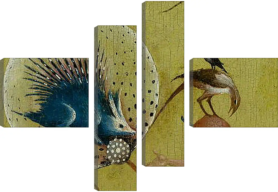 Модульная картина - The Garden of Earthly Delights, central panel porcupine. Иероним Босх
