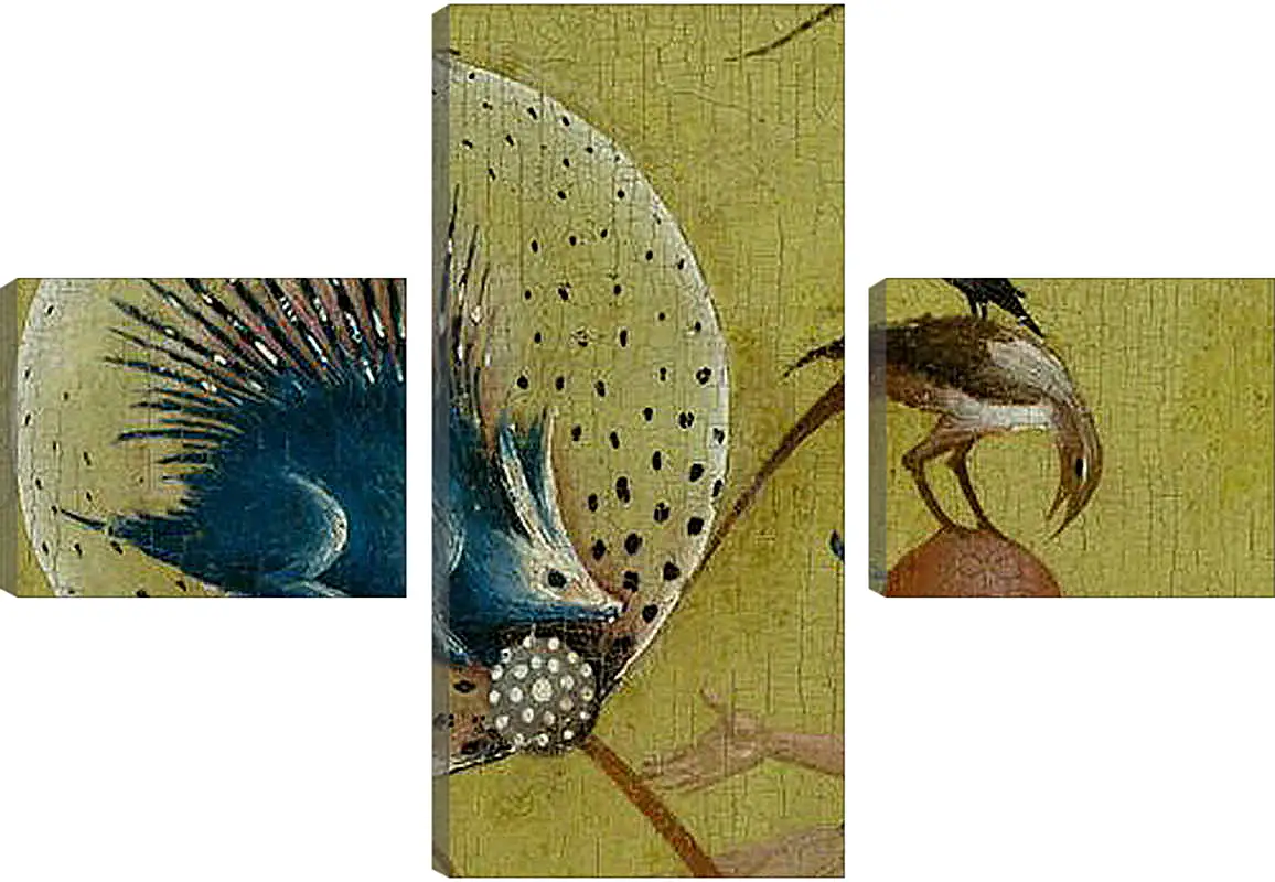 Модульная картина - The Garden of Earthly Delights, central panel porcupine. Иероним Босх