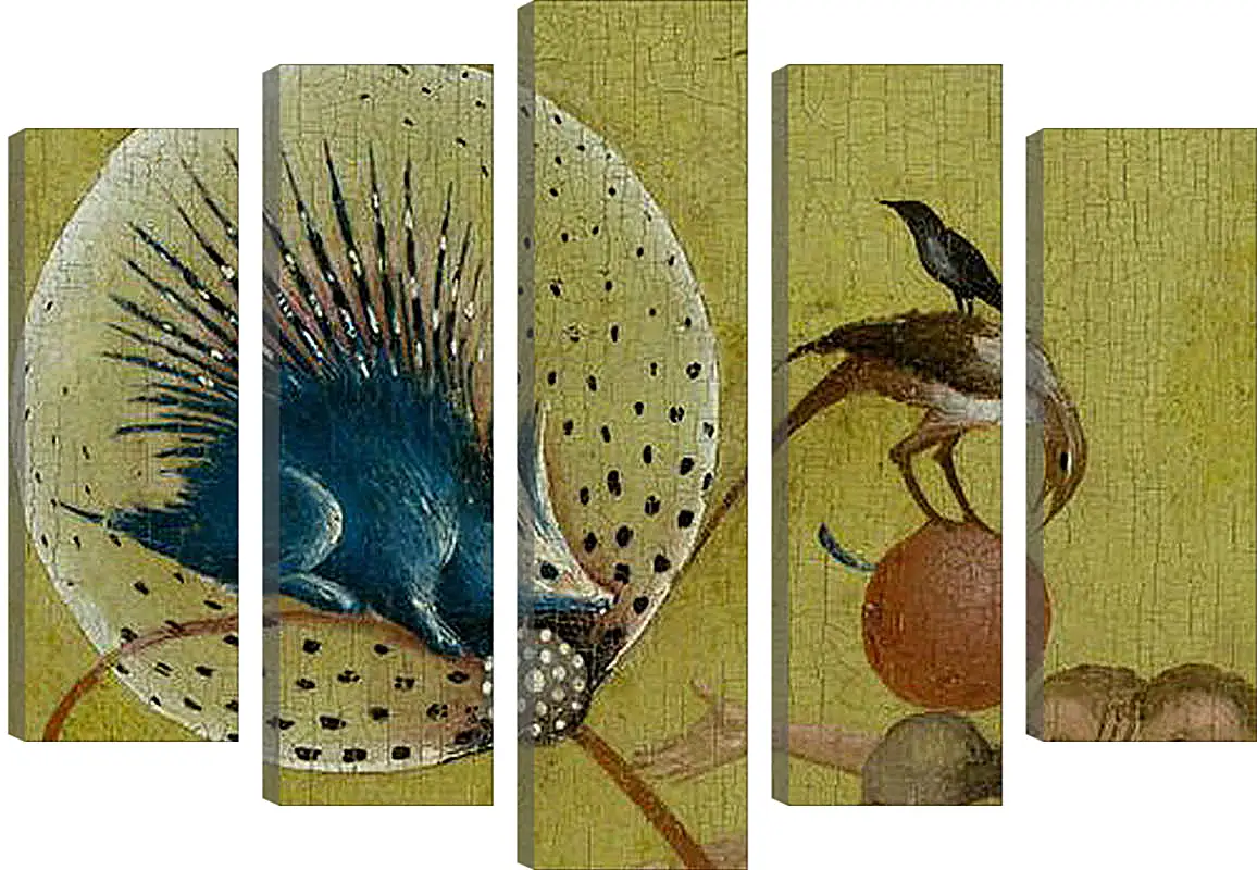 Модульная картина - The Garden of Earthly Delights, central panel porcupine. Иероним Босх