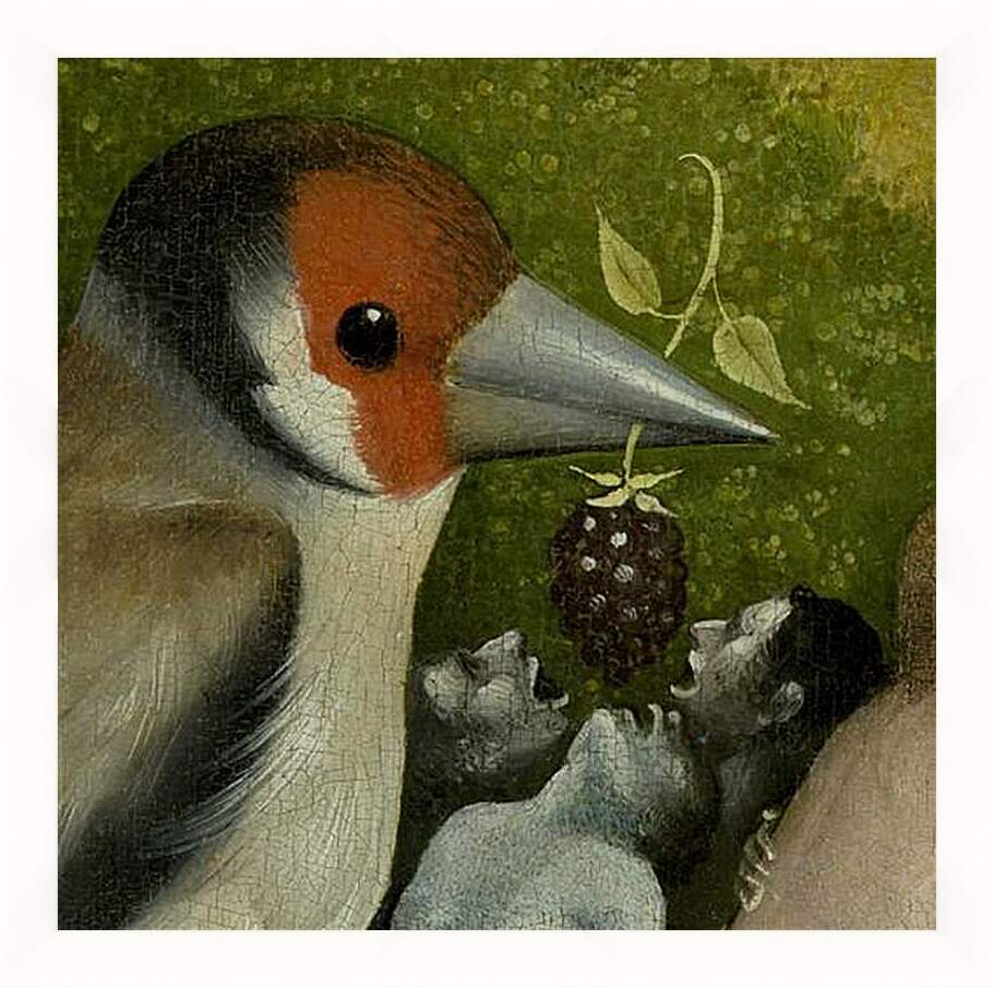 Картина в раме - Bird feeding men. Иероним Босх
