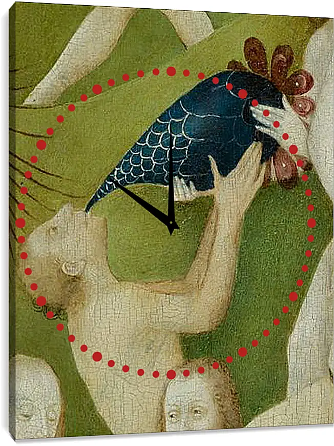Часы картина - Drinking man. Иероним Босх