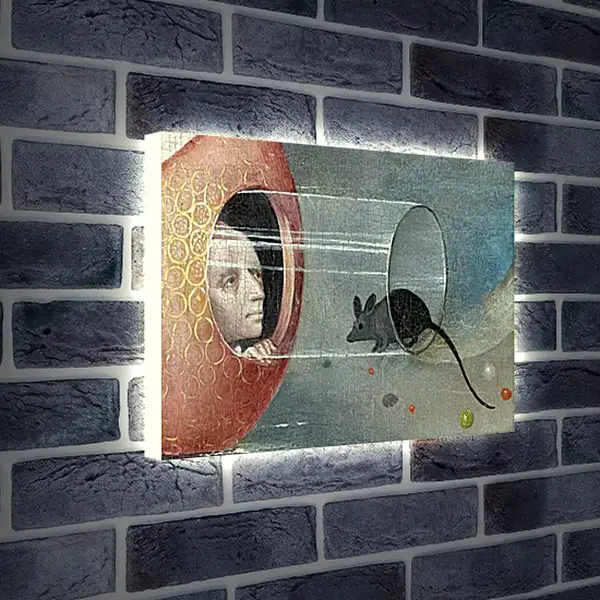 Лайтбокс световая панель - Man with mouse. Иероним Босх
