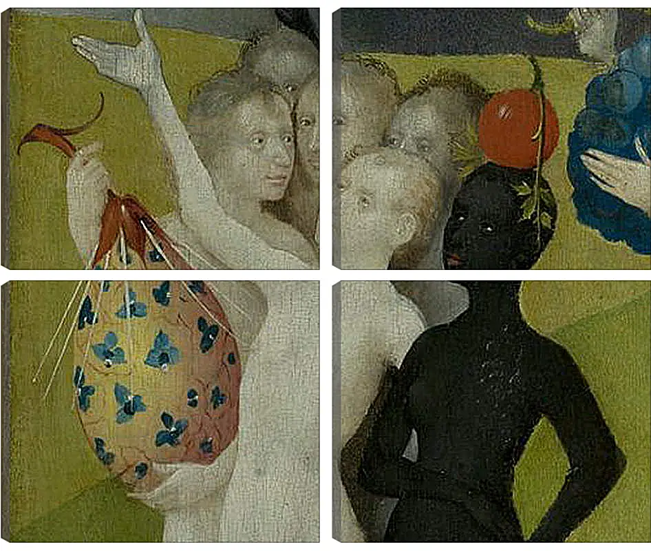 Модульная картина - Fictional fruit. Иероним Босх
