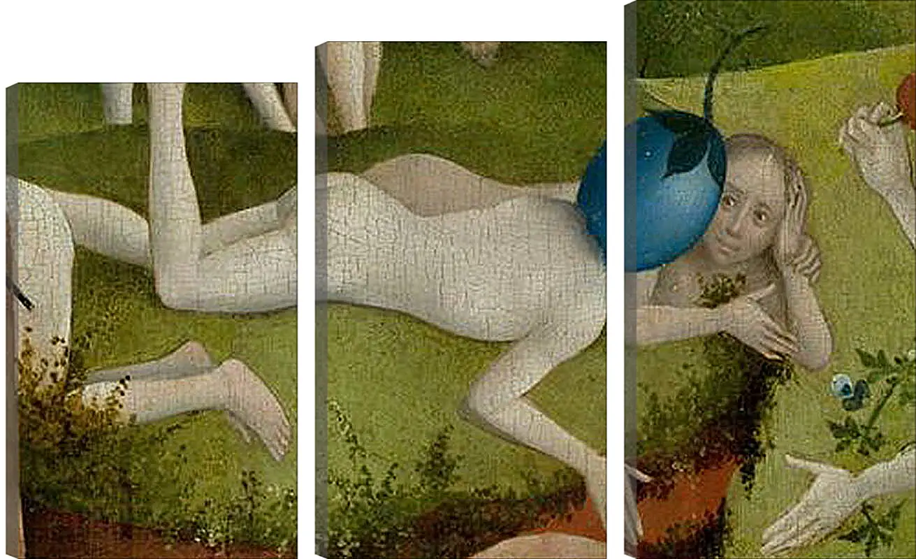 Модульная картина - Detail Man with a plum as head. Иероним Босх
