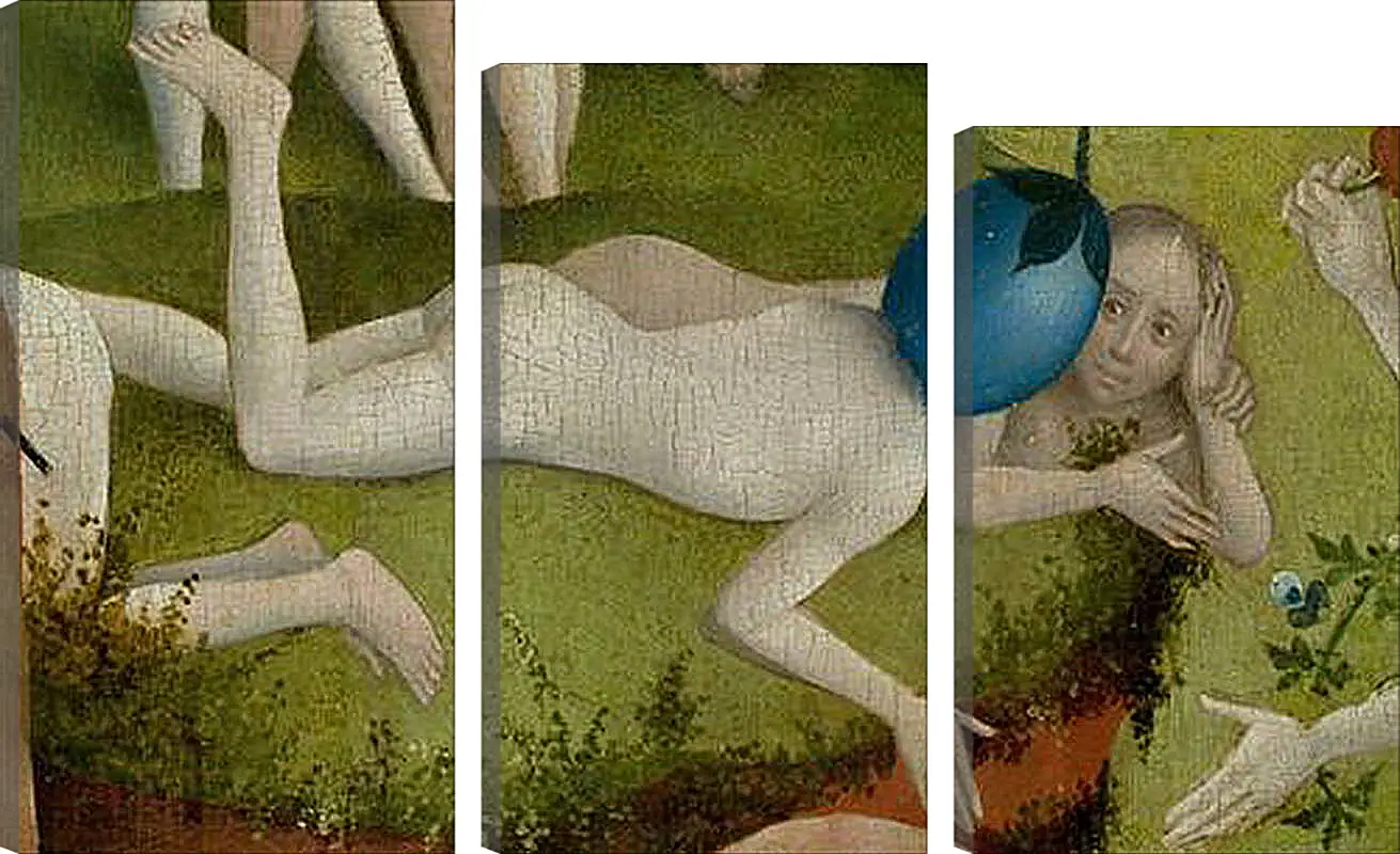 Модульная картина - Detail Man with a plum as head. Иероним Босх