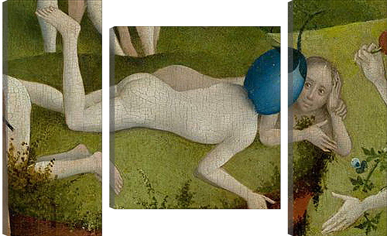 Модульная картина - Detail Man with a plum as head. Иероним Босх
