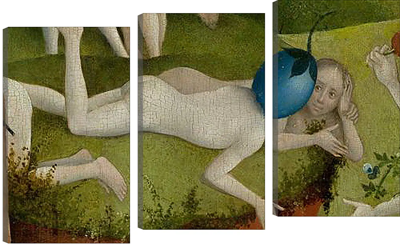 Модульная картина - Detail Man with a plum as head. Иероним Босх