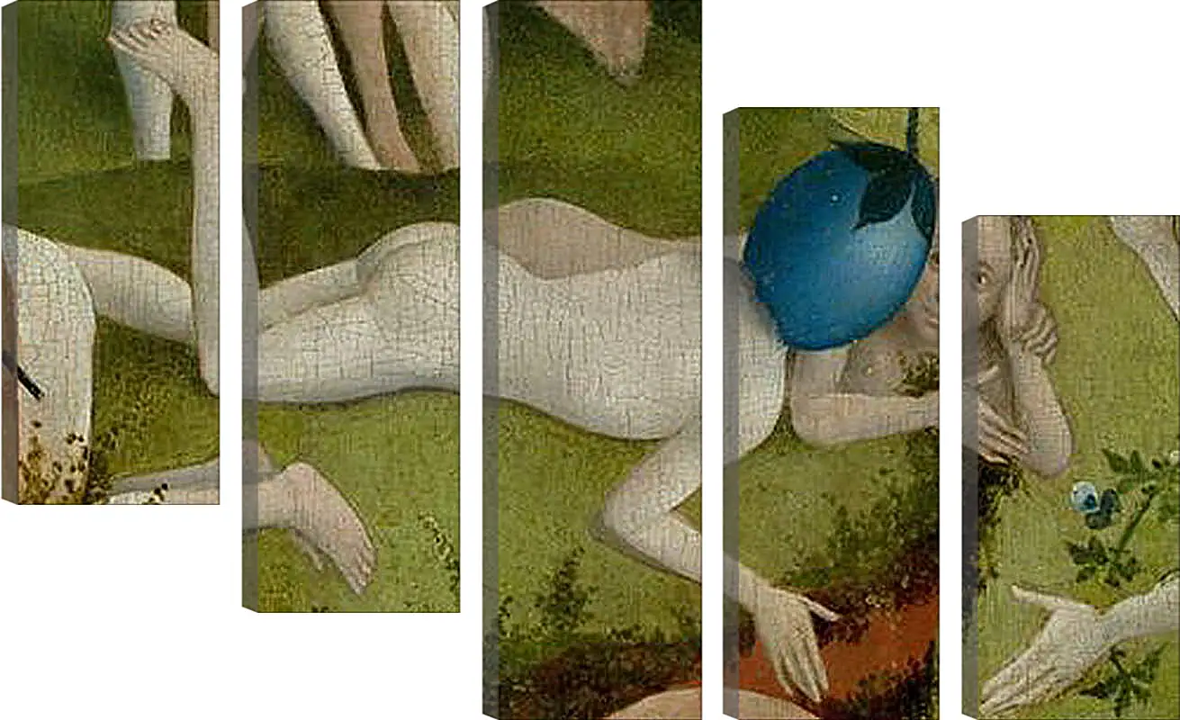 Модульная картина - Detail Man with a plum as head. Иероним Босх