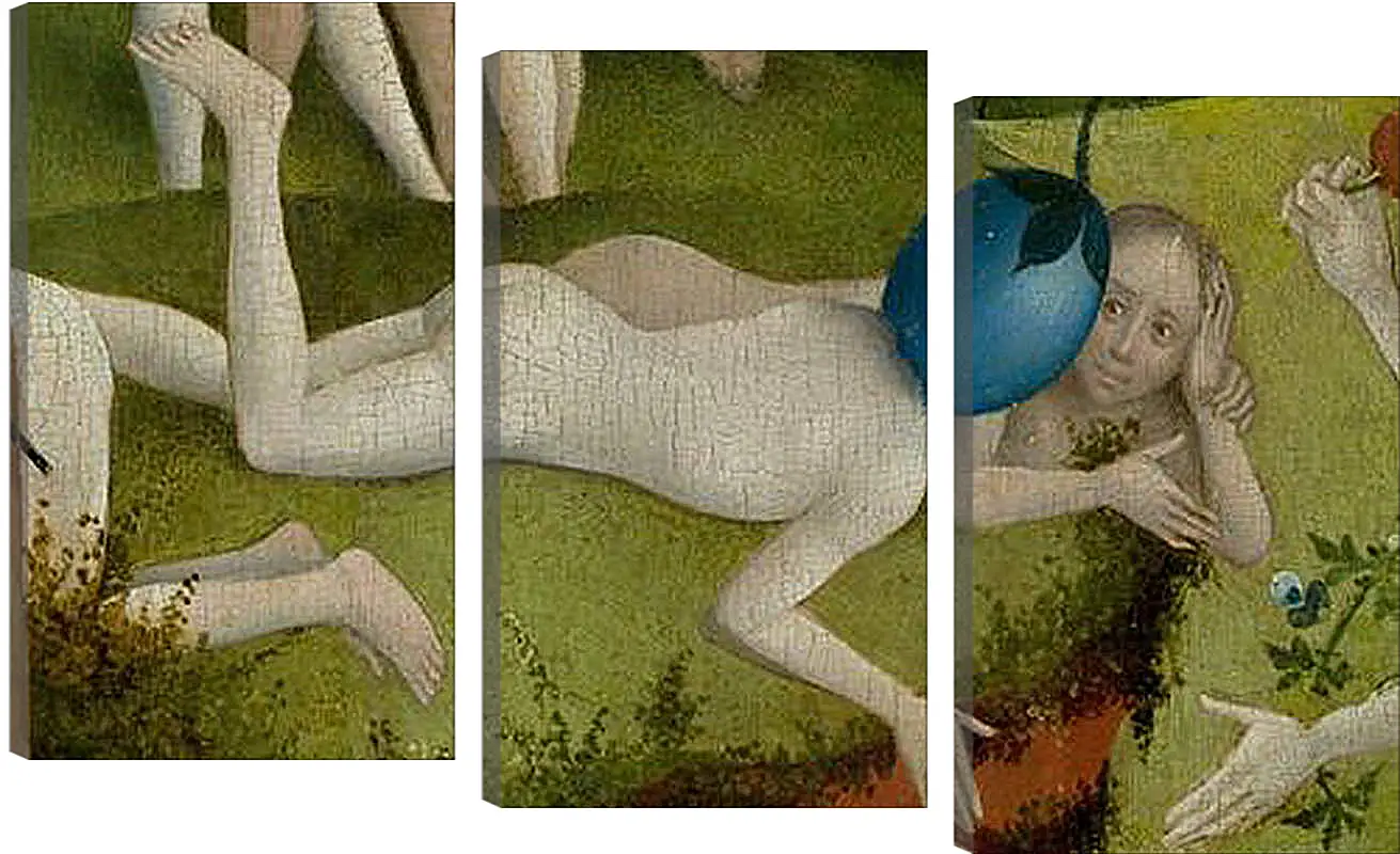 Модульная картина - Detail Man with a plum as head. Иероним Босх