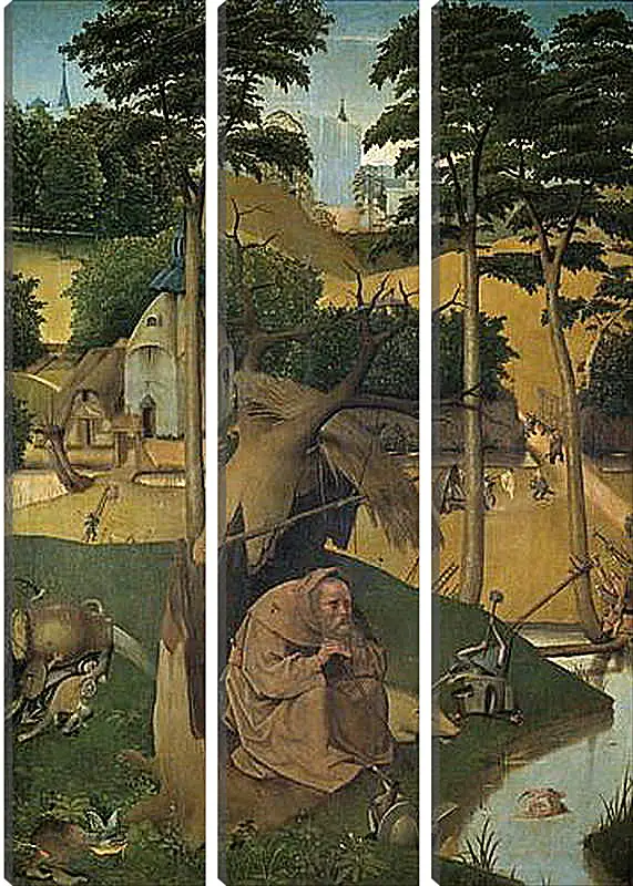 Модульная картина - Tentation de Saint Antoine. Иероним Босх